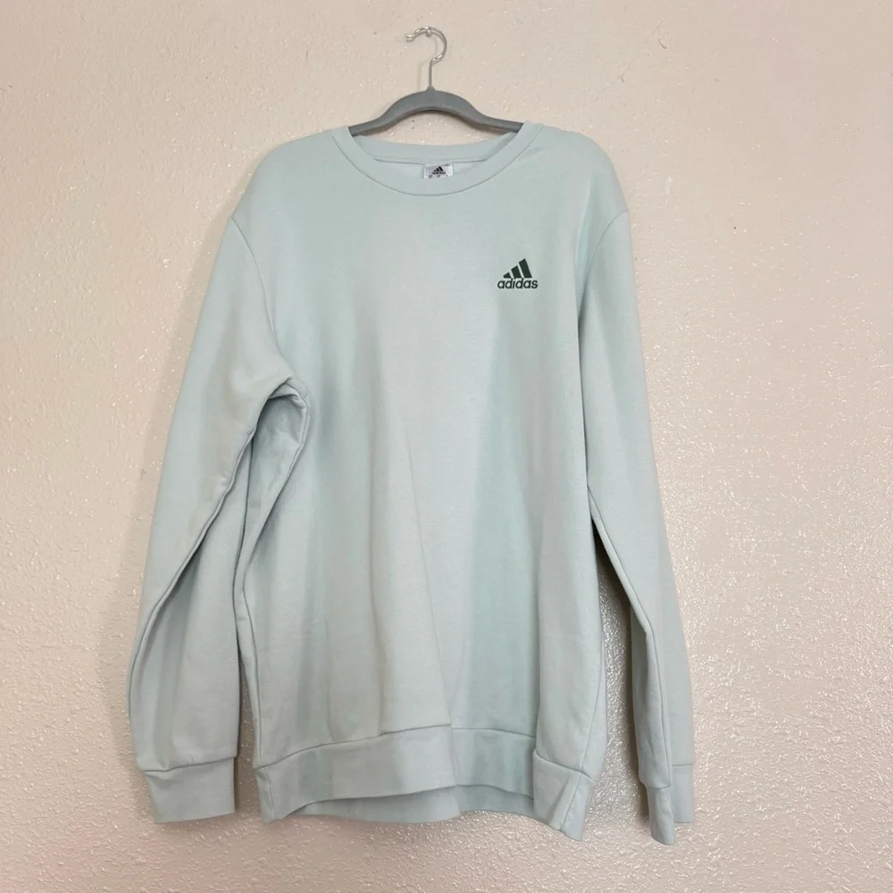 Adidas Essentials Fleece Sweatshirt in Linen Green